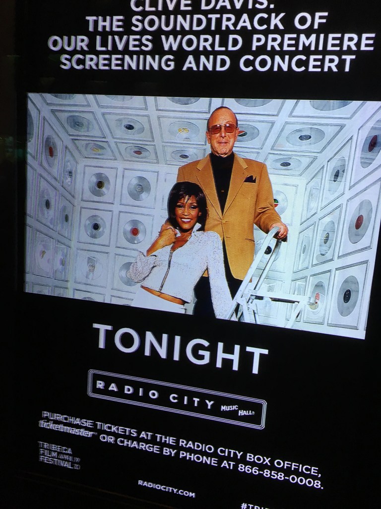 Clive Davis and Whitney Houston on poster