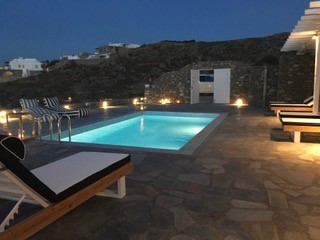Mykonos No 5 Pool at Dusk